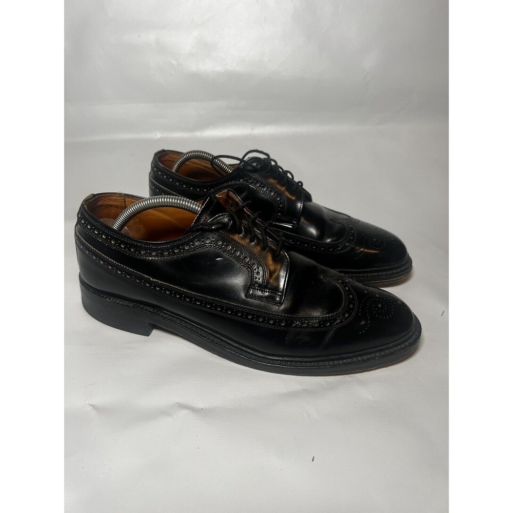 Royal Tweed 7904B Cheaney Church's Black Derby Wingtip Lace Up Men’s Sz 10.5 D